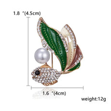 Pearl Fish Brooch