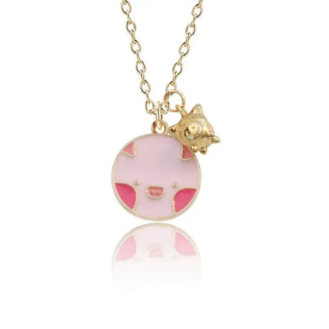Pig Enamel Necklace