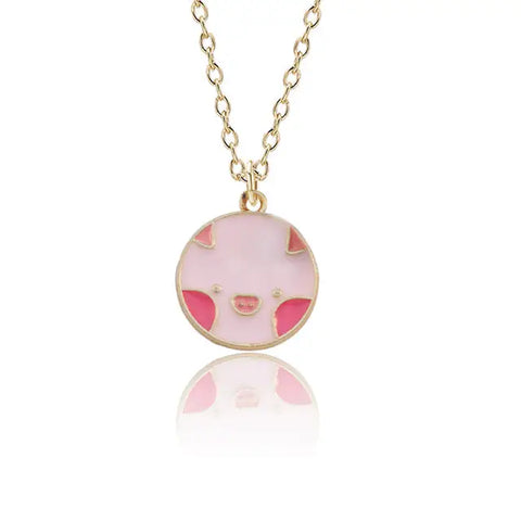 Pig Enamel Necklace