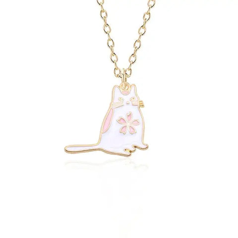 Pink Cat Necklace