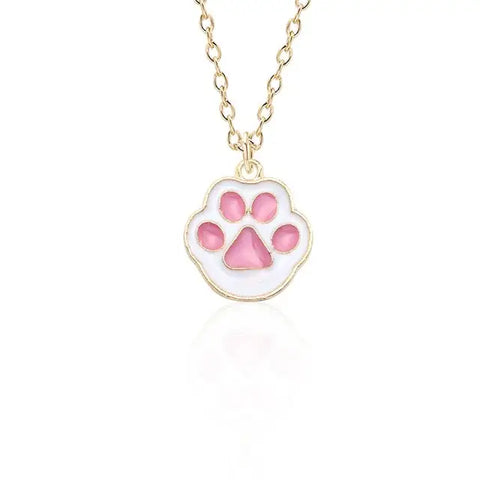 Pink Paw Necklace