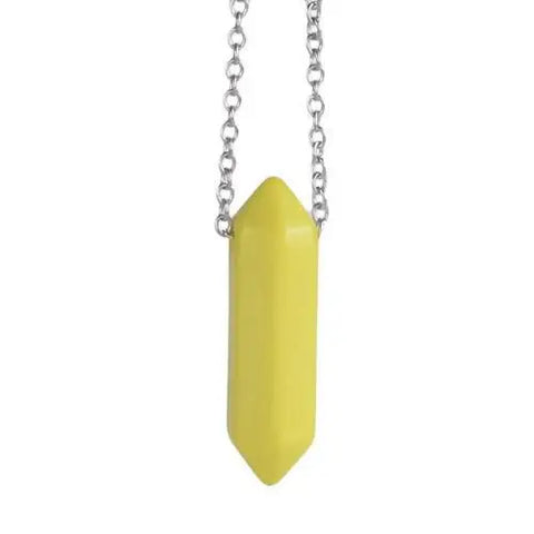 Polished Yellow Stone Necklace