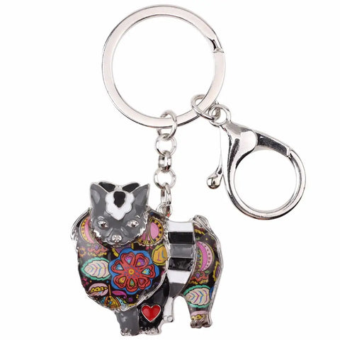 Pomerania Multicolor Keychain