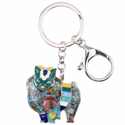 Pomerania Multicolor Keychain