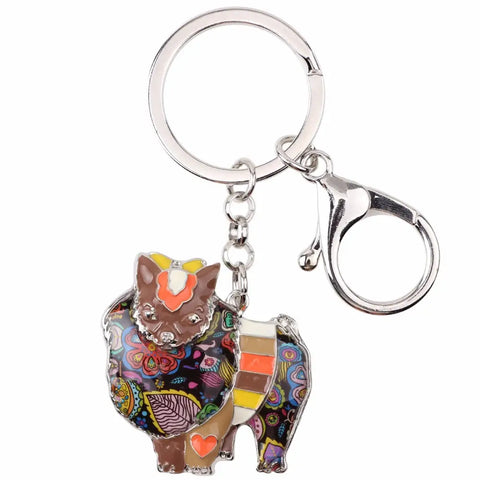 Pomerania Multicolor Keychain