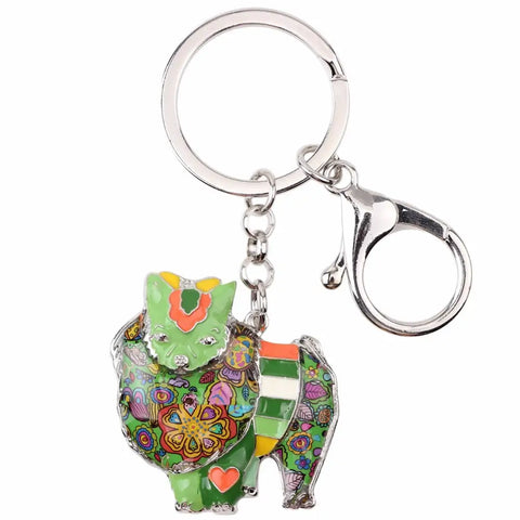 Pomerania Multicolor Keychain