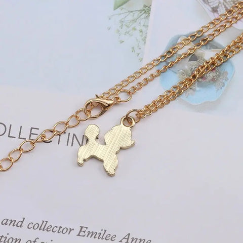 Poodle Enamel Necklace