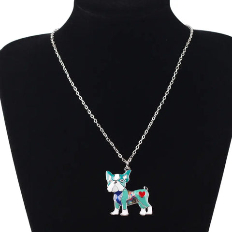 Pug Enamel Necklace