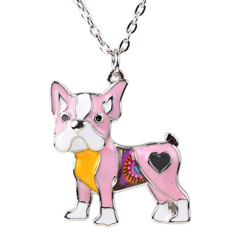 Pug Enamel Necklace
