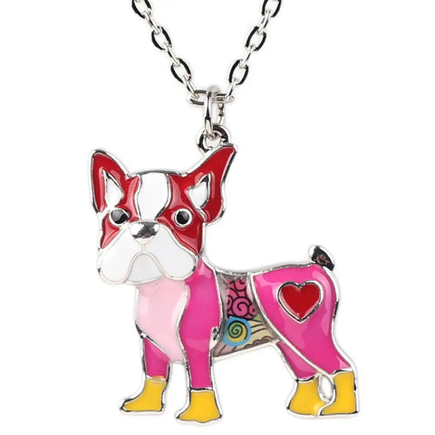 Pug Enamel Necklace