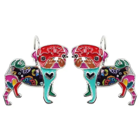 Pug Multicolor Earrings