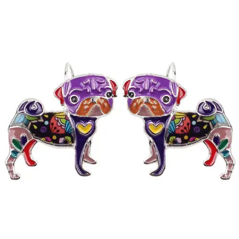 Pug Multicolor Earrings