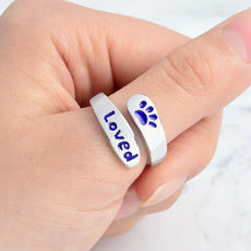 Purple Love Paw Ring
