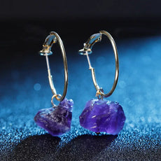 Purple Stone Earrings