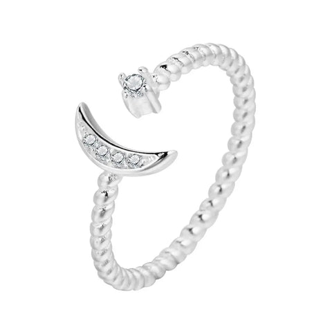 Quarter Moon Adjustable Ring