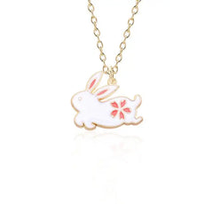 Rabbit Enamel Necklace