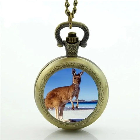 Red Kangaroo Pocket Watch