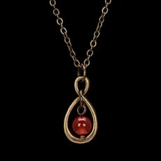 Red Stone Infinity Necklace