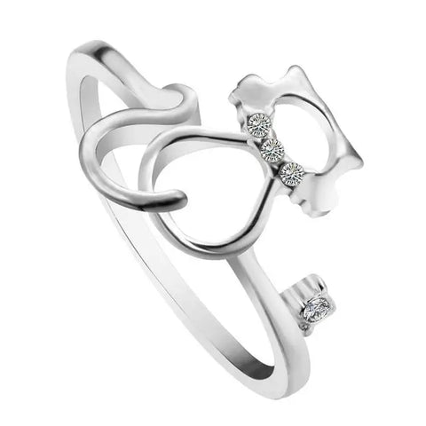 Rhinestone Cat Ring