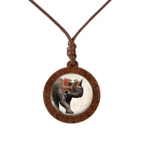 Rhinoceros Wood Necklace