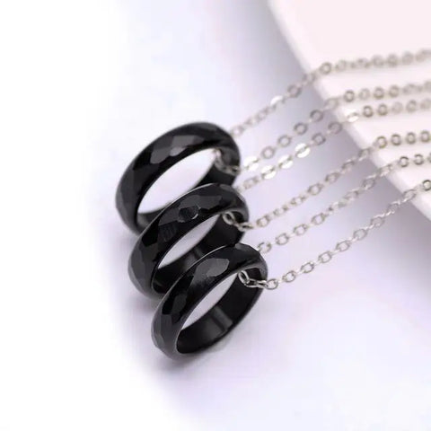 Ring Pendant Stone Necklace