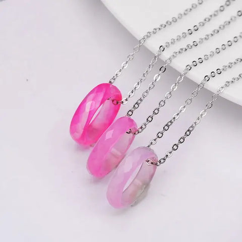 Ring Pendant Stone Necklace