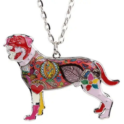 Rottweiler Multicolor Necklace
