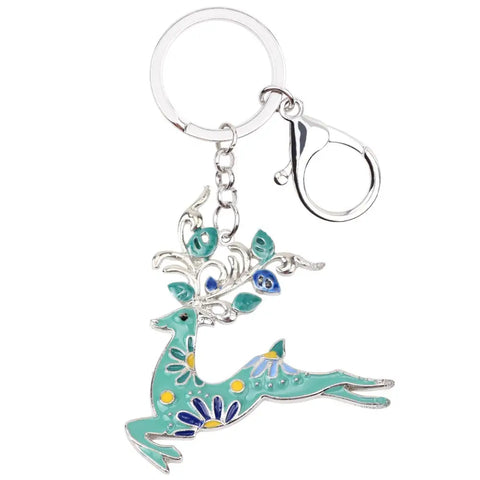 Running Deer Keychain