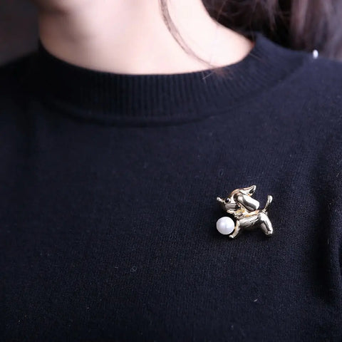 Running Dog Brooch