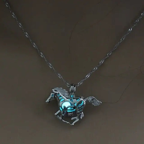 Running Horse Glow in the Dark Necklace