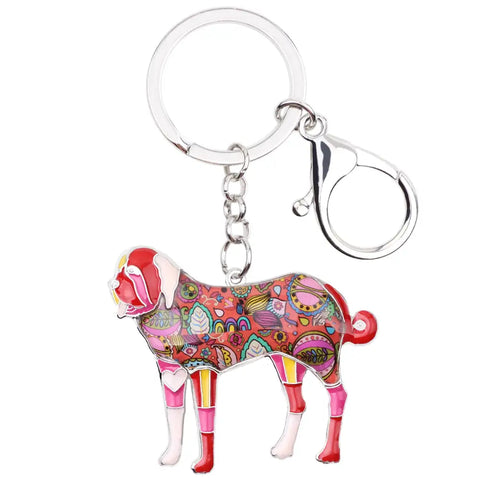 Saint Bernard Multicolor Keychain