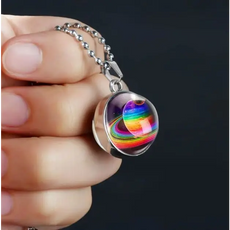 Saturn Double Glass Necklace