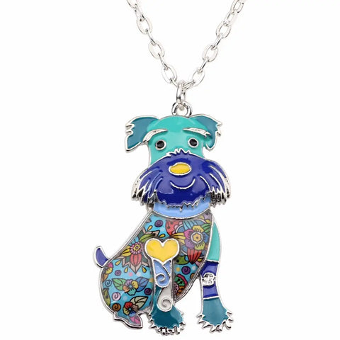 Schnauzer Terrier Multicolor Necklace