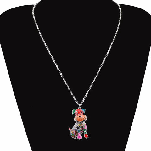 Schnauzer Terrier Multicolor Necklace