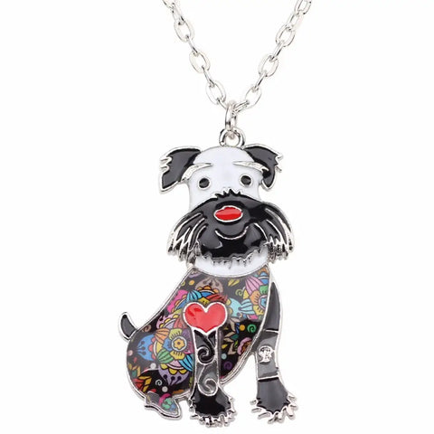 Schnauzer Terrier Multicolor Necklace