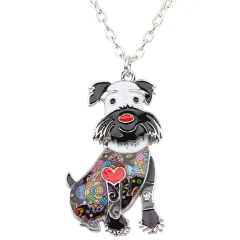 Schnauzer Terrier Multicolor Necklace