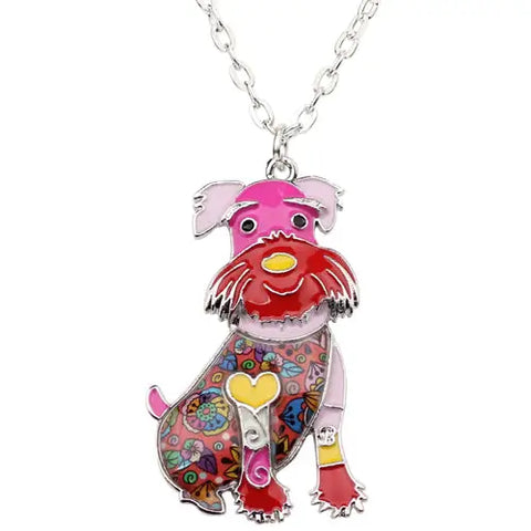 Schnauzer Terrier Multicolor Necklace