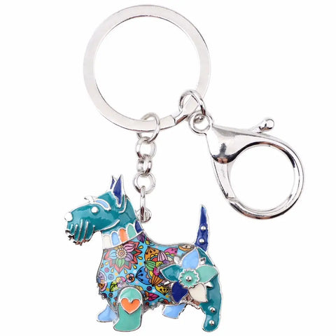 Scottish Terrier Multicolor Keychain