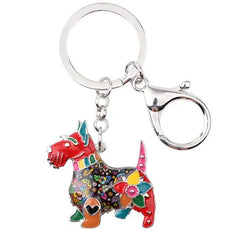 Scottish Terrier Multicolor Keychain