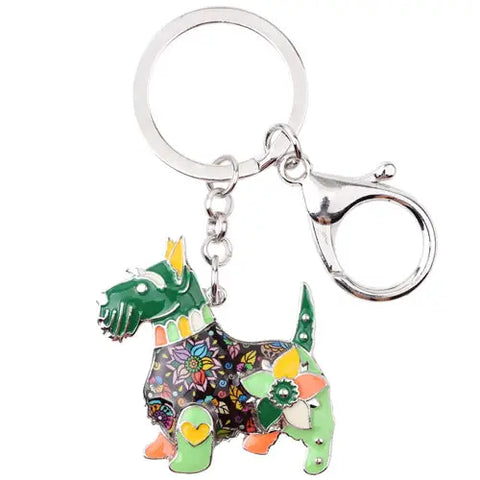 Scottish Terrier Multicolor Keychain