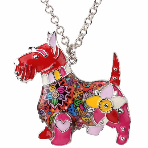Scottish Terrier Multicolor Necklace
