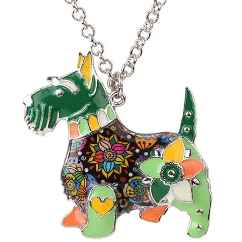 Scottish Terrier Multicolor Necklace