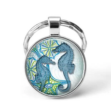 Seahorse Animal Keychain
