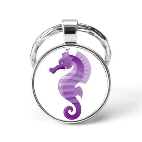 Seahorse Animal Keychain