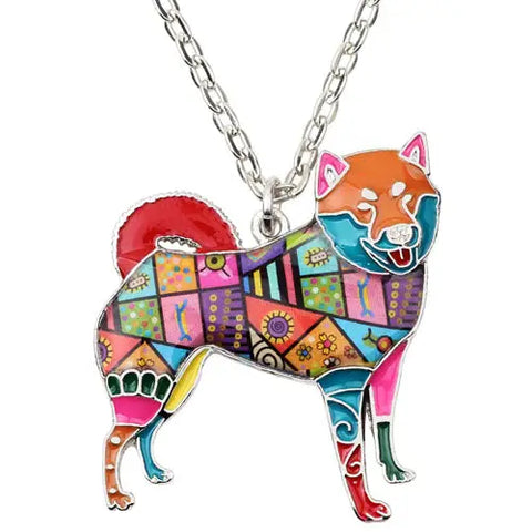 Shiba Inu Multicolor Necklace