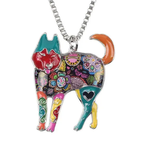 Siberian Husky Multicolor Necklace