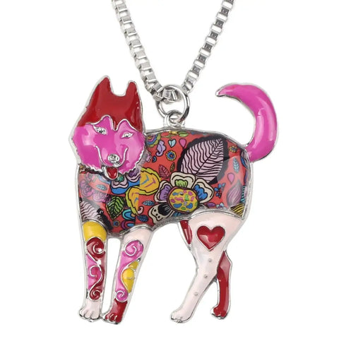 Siberian Husky Multicolor Necklace