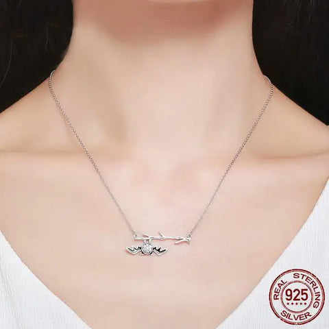 Silver Bat Necklace