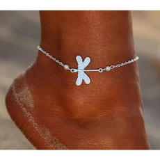 Silver Color Dragonfly Anklet
