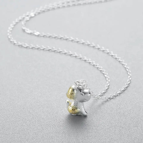Silver Cute Dog Necklace